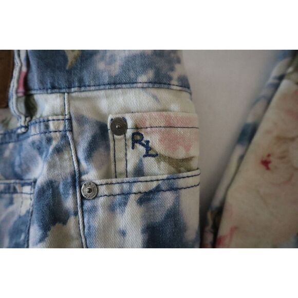 Polo Ralph Lauren Women's Sz 26 Floral Print Emma Tompkins Skinny Jeans - Picture 11 of 15